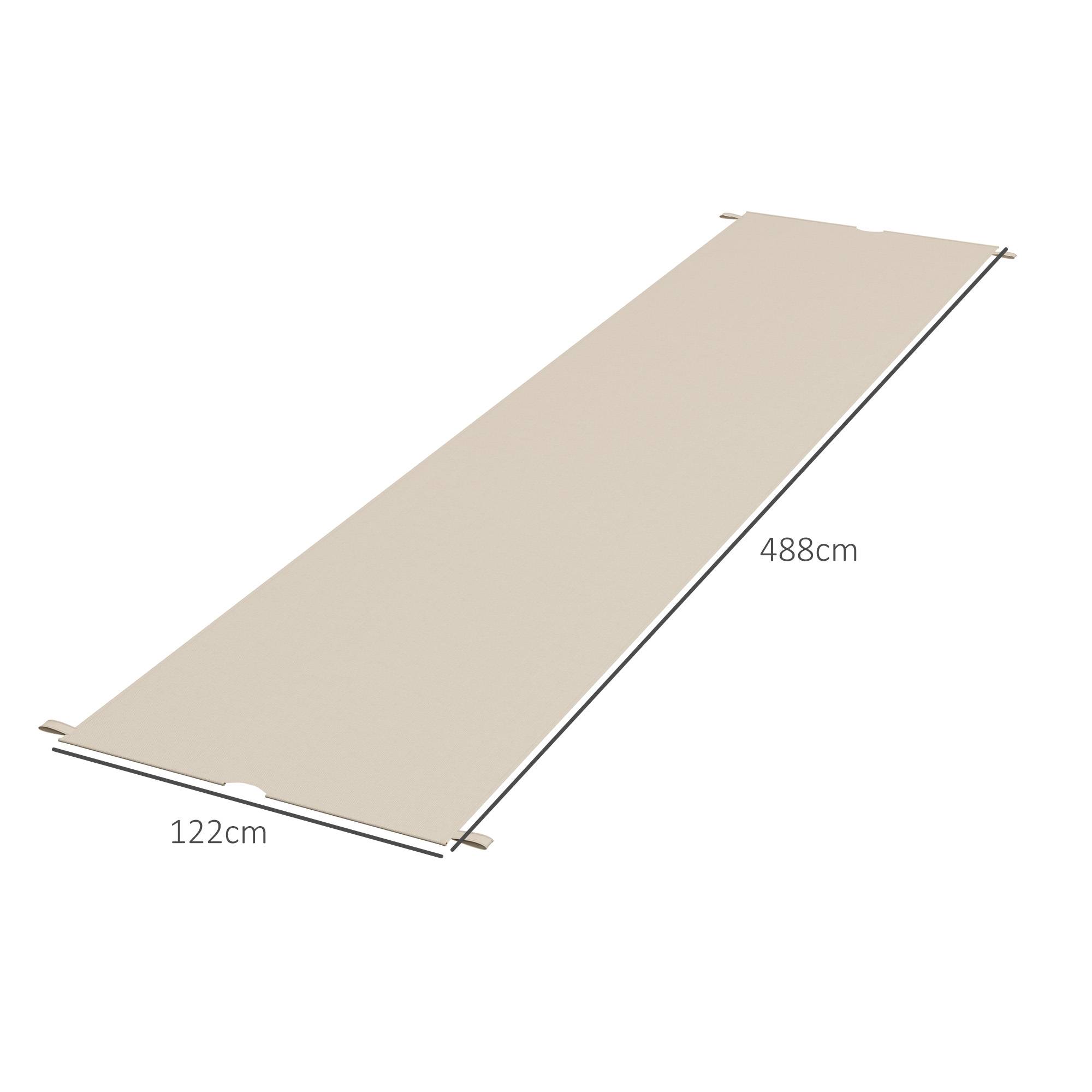 Outsunny - Lot 2 toiles de rechange pergola rétractable 4,9x1,2m protection UV tissu polyester kaki - Outsunny - Image 3