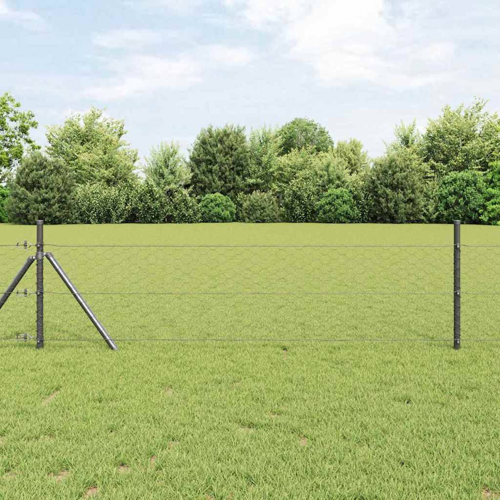 Clôture hexagonale PVC Gris 1,6 x 25 m, Poids :7.05kg - PANGIVO - Image 1