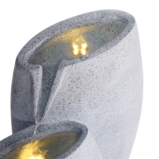 Fontaine décorative Fibre d'argile Gris ARKLE - Beliani - Image 7