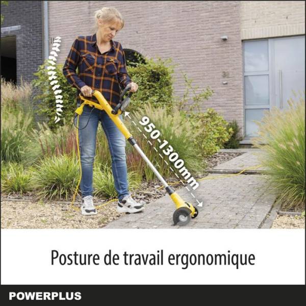Powerplus Désherbeur Téléscopique Électrique POWXG6650 - Extracteur de Mauvaises Herbes, 400 W, avec Brosse en Nylon et en A - Image 2
