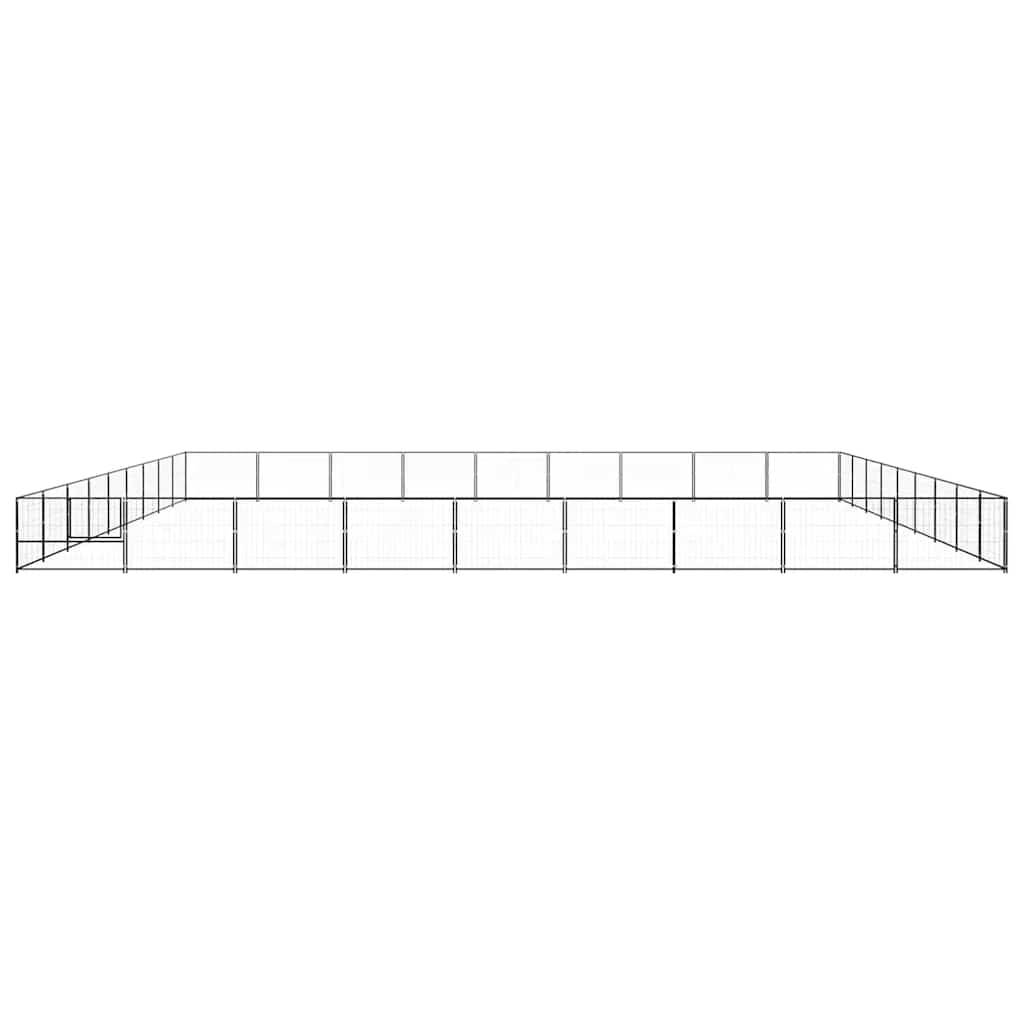 Vidaxl - Chenil Noir 81 m² Acier vidaXL 3082193 - Image 6