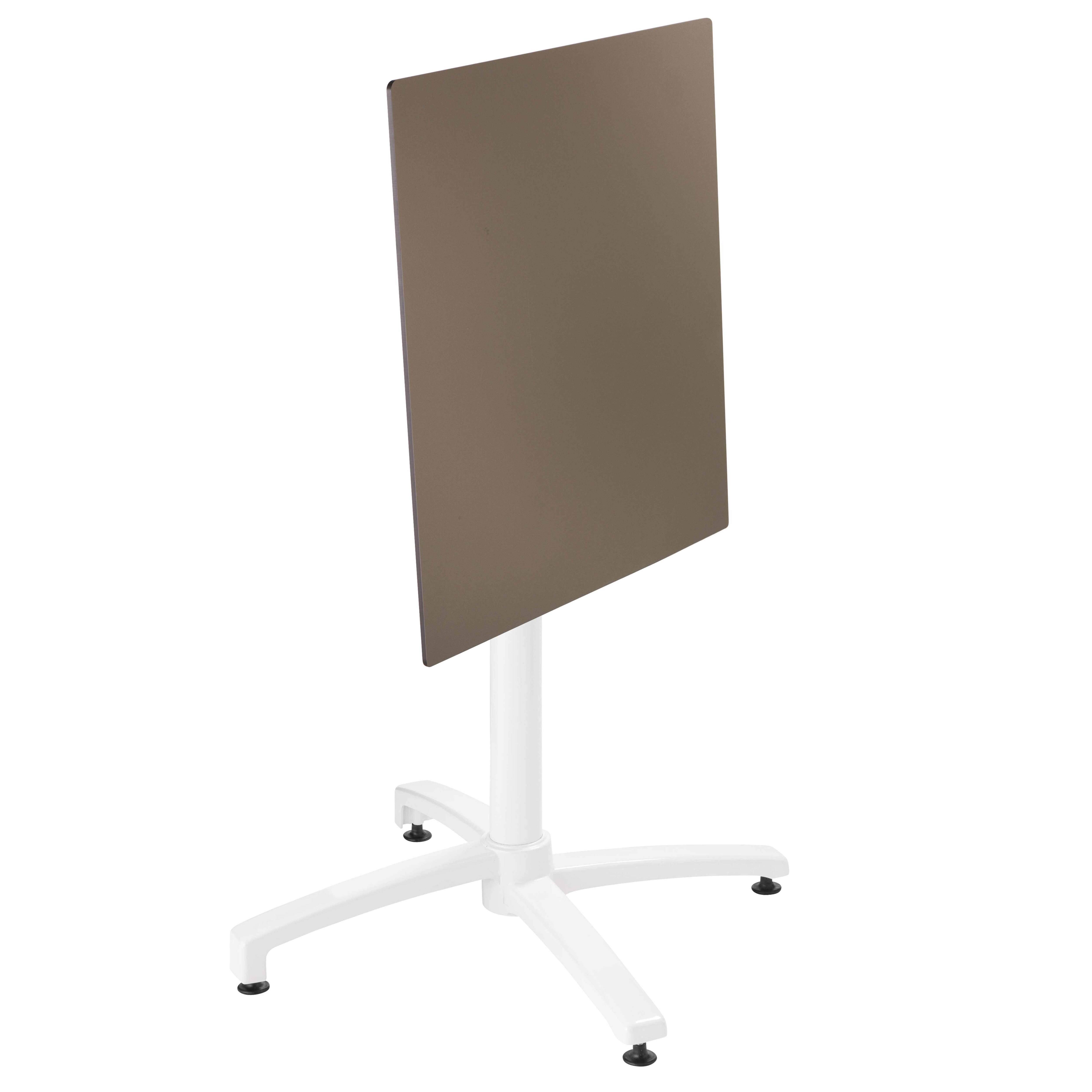 Oviala - Table de terrasse 60 x 60 cm inclinable stratifié taupe Opéra - Oviala - Image 2