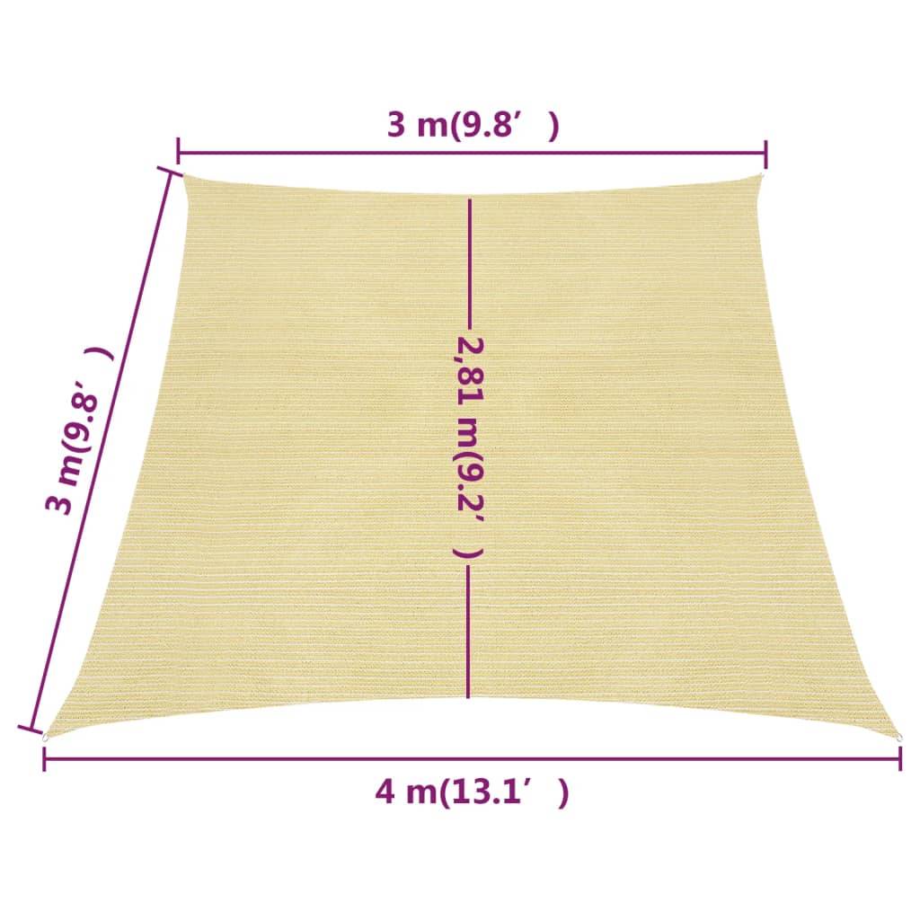Helloshop26 - Voile toile d'ombrage parasol 160 g/m² PEHD 3/4 x 3 m beige - Image 6