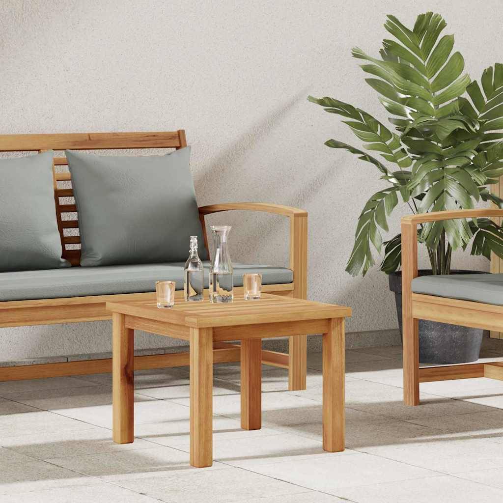 Table Basse de Jardin Carrée en Teck Massif 45x45cm, Table d'Appoint Extérieure pour Terrasse & Balcon – ComfortXL Outdoor Living - Image 1