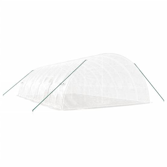 Serre tunnel de jardin 60 m² en acier galvanisé pour potager Blanc – ComfortXL Outdoor Living - Image 6