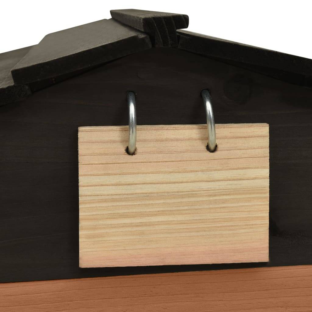 Vidaxl - Garage de tondeuse à gazon Noir et marron 78x74x54cm Sapin vidaXL 315301 - Image 4