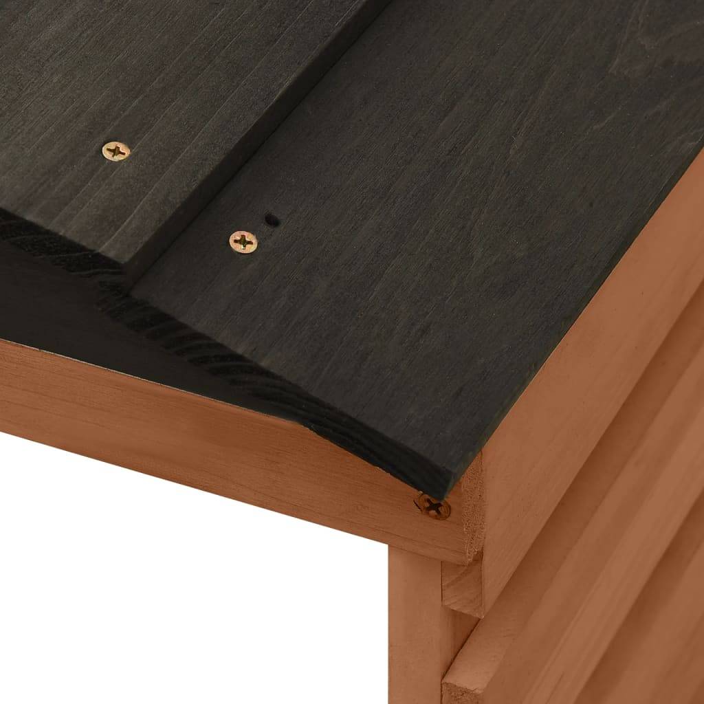 Vidaxl - Garage de tondeuse à gazon Noir et marron 78x74x54cm Sapin vidaXL 315301 - Image 5