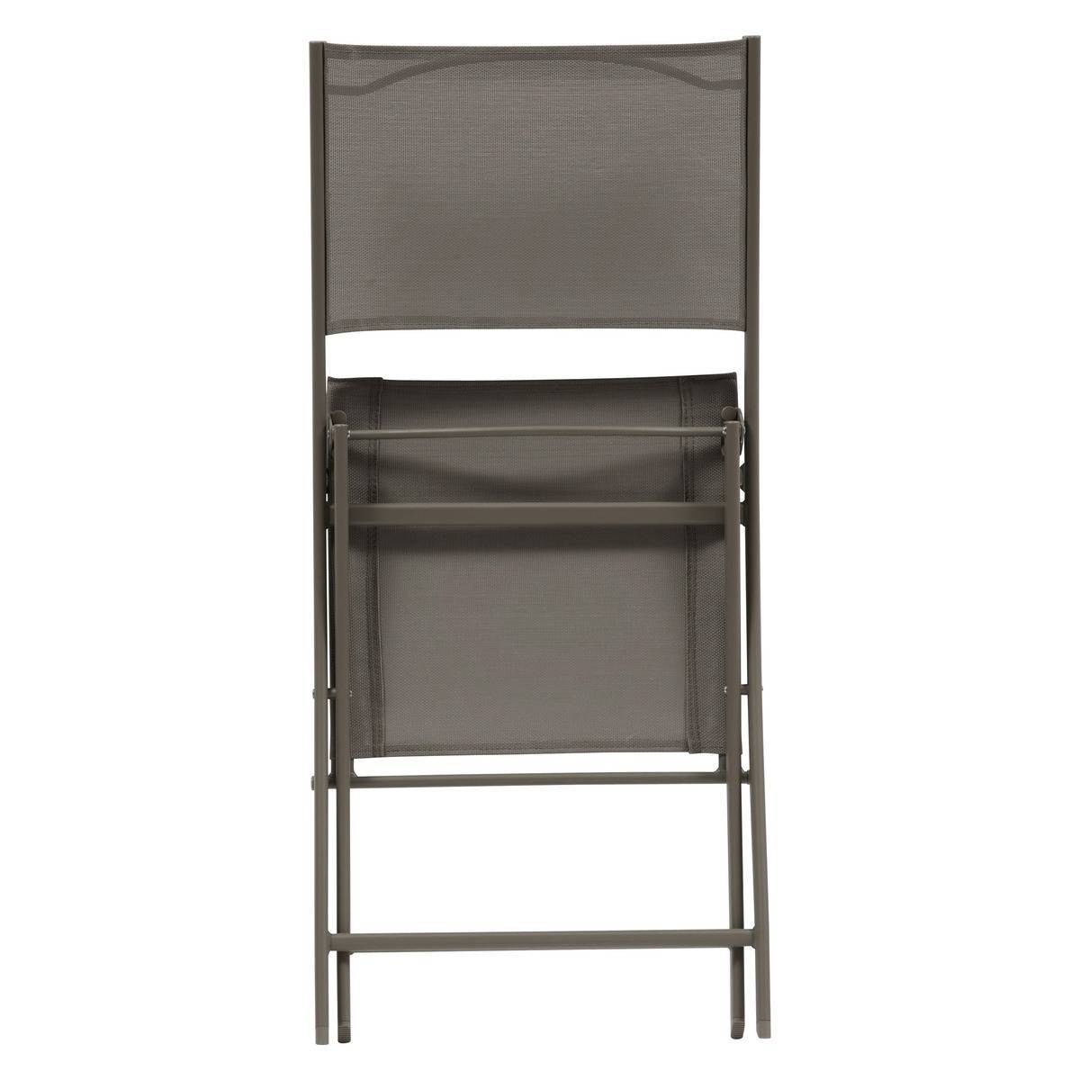 Hesperide - Lot de 4 Chaises de jardin Modula pliables noisette Hespéride - Image 4