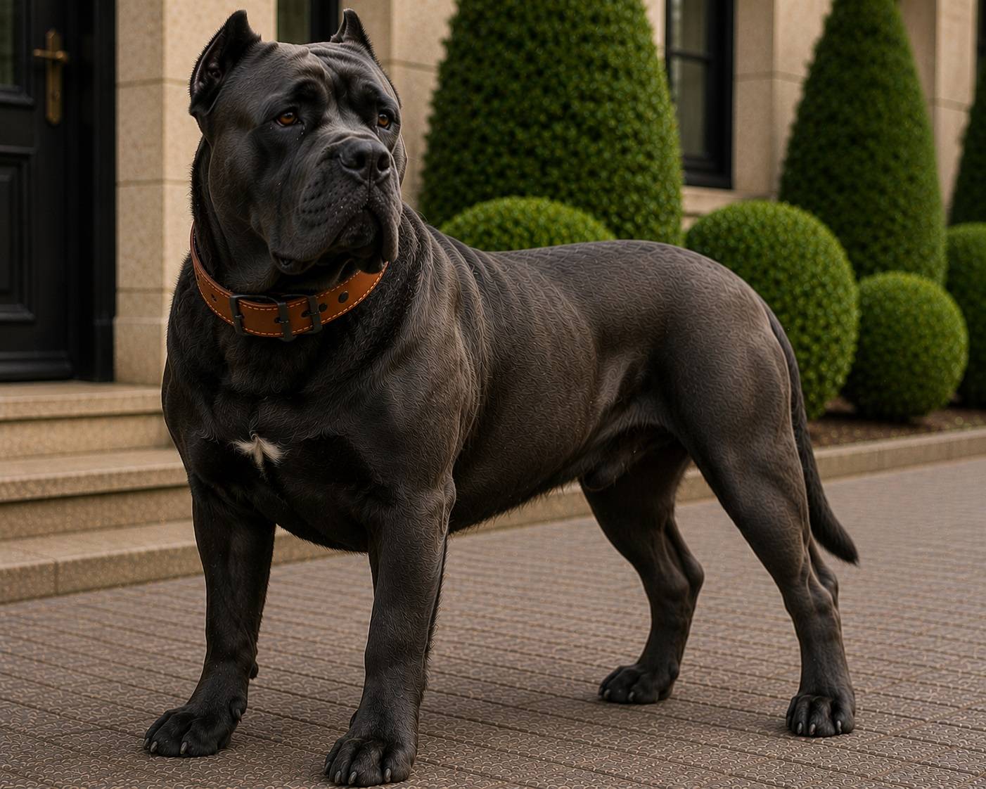 Eden - Collier Chien Montana en cuir marron XL 49-59cm 40mm - Image 2