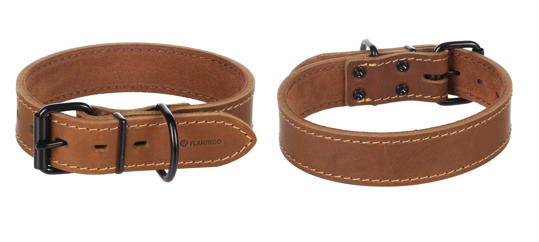 Eden - Collier Chien Montana en cuir marron XL 49-59cm 40mm - Image 4