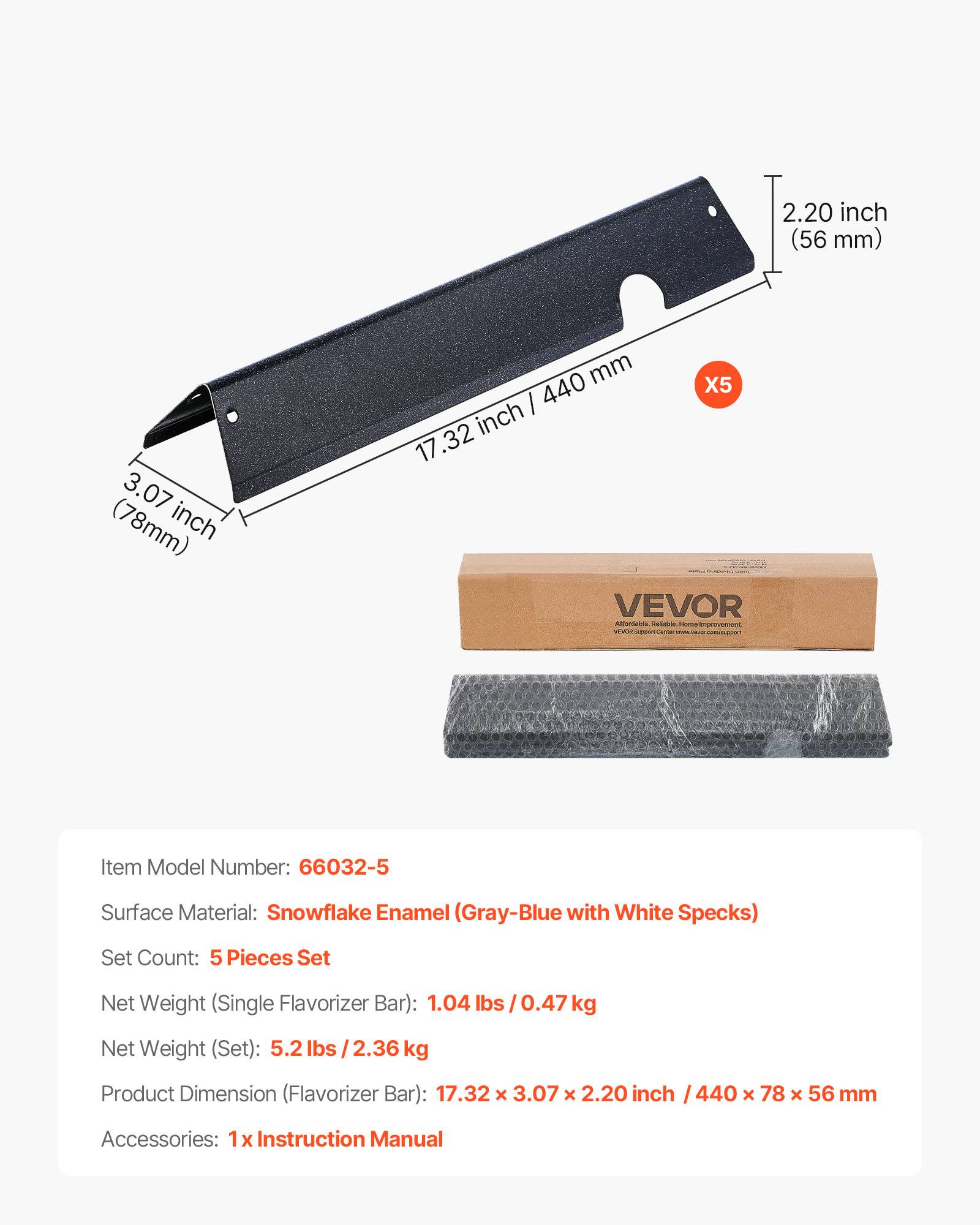 Vevor - VEVOR Barre Cache-brûleur pour Barbecue 44 cm pour Weber Genesis II Série 300 - Image 2