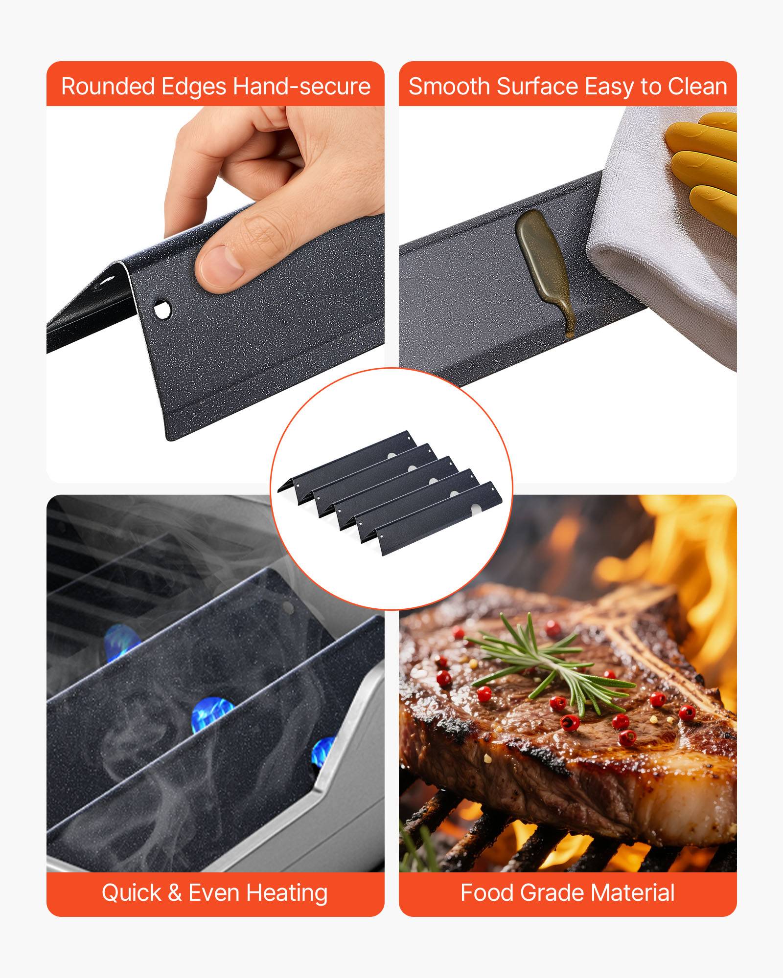 Vevor - VEVOR Barre Cache-brûleur pour Barbecue 44 cm pour Weber Genesis II Série 300 - Image 5