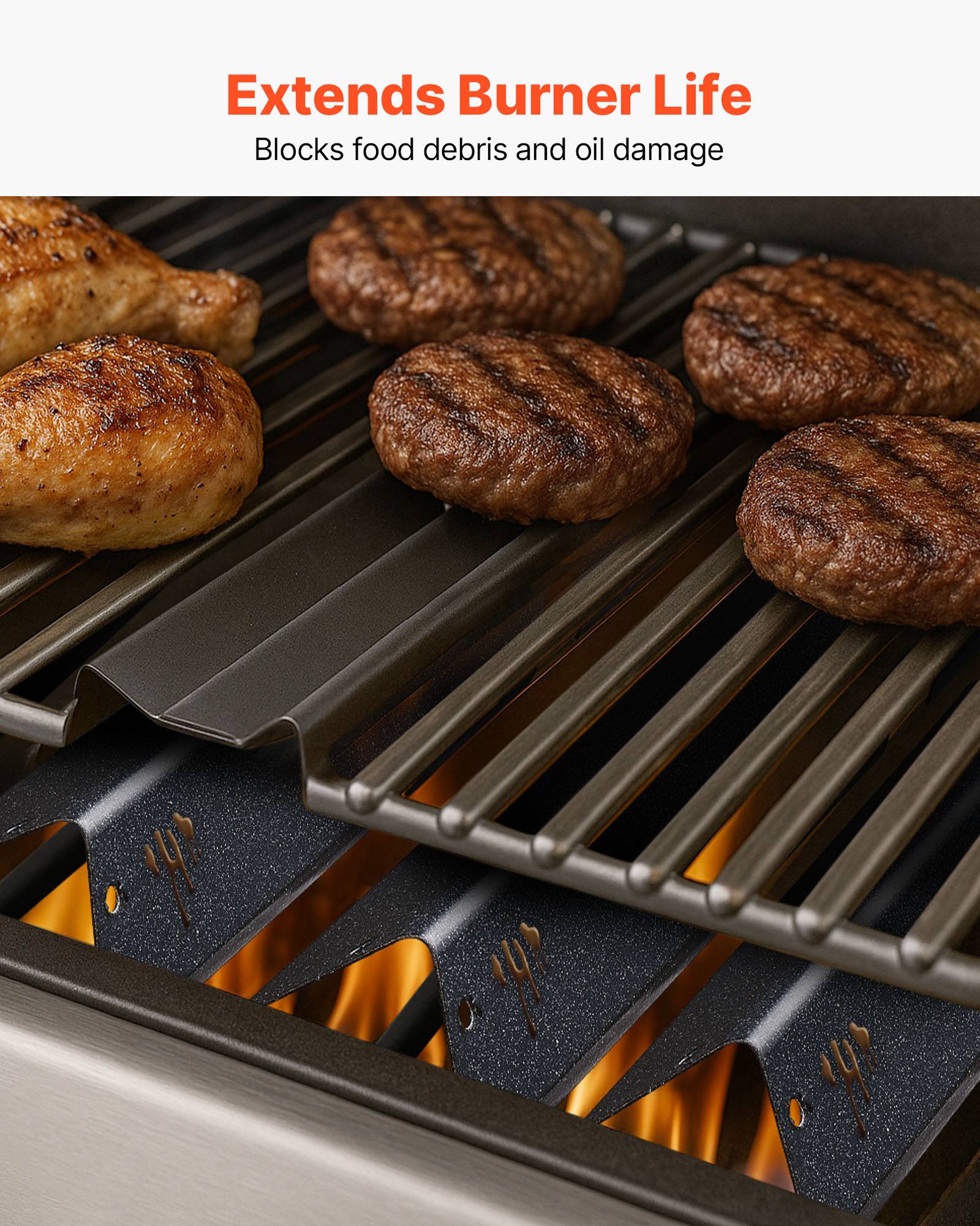 Vevor - VEVOR Barre Cache-brûleur pour Barbecue 44 cm pour Weber Genesis II Série 300 - Image 6