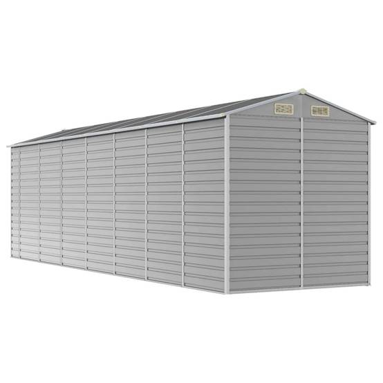 Vidaxl - Abri de jardin gris clair 191 x 640 x 198 cm en acier galvanisé vidaXL 3188248 - Image 8