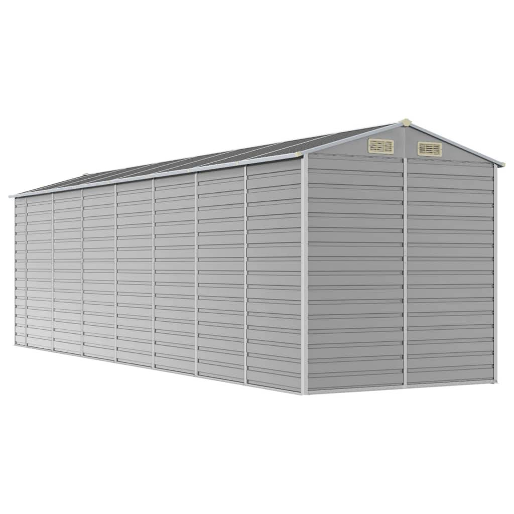 Vidaxl - Abri de jardin gris clair 191 x 640 x 198 cm en acier galvanisé vidaXL 3188248 - Image 8