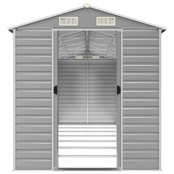 Vidaxl - Abri de jardin gris clair 191 x 640 x 198 cm en acier galvanisé vidaXL 3188248 - Image 6