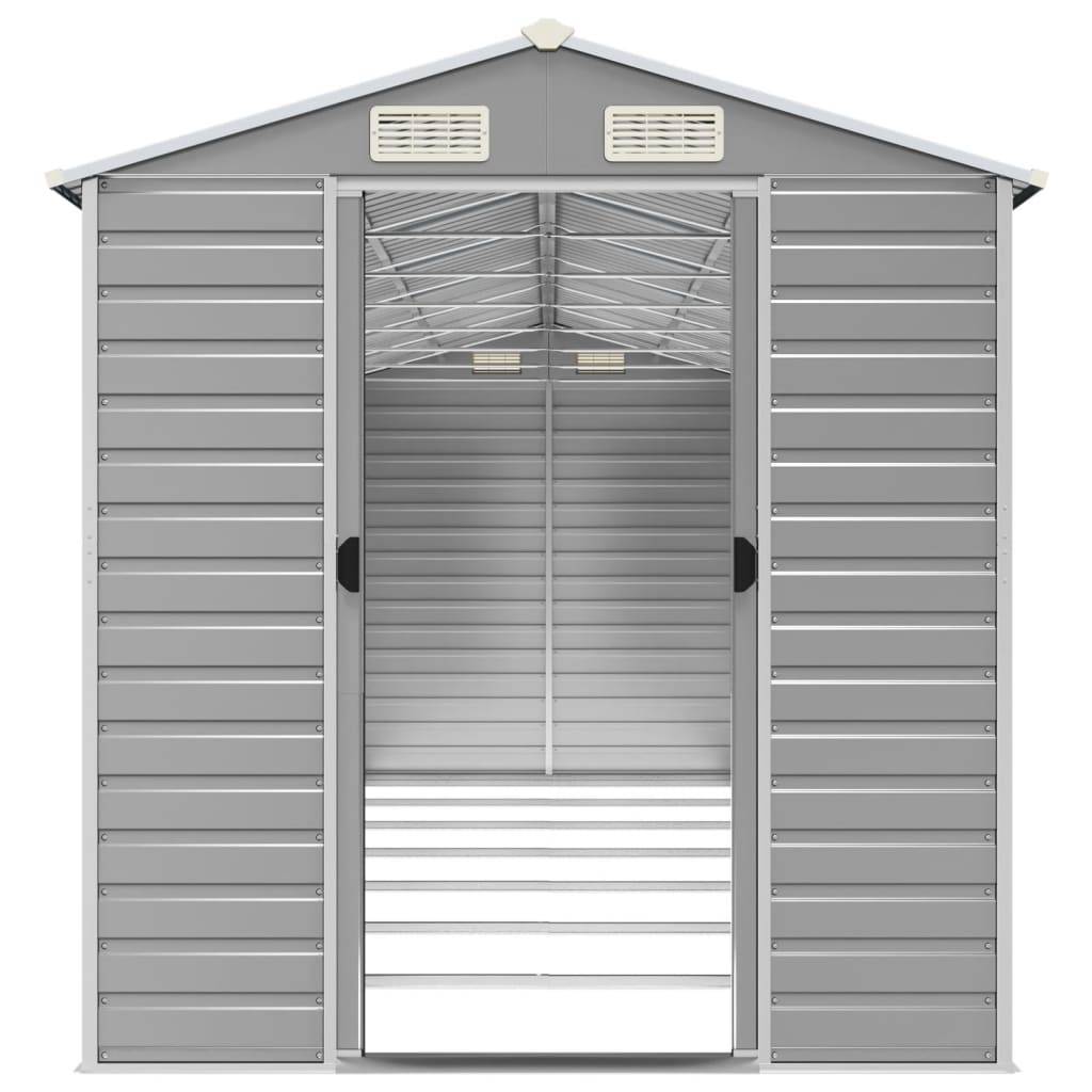 Vidaxl - Abri de jardin gris clair 191 x 640 x 198 cm en acier galvanisé vidaXL 3188248 - Image 6