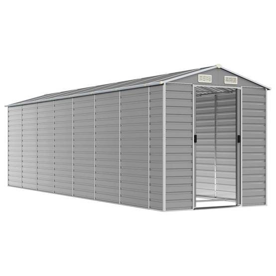 Vidaxl - Abri de jardin gris clair 191 x 640 x 198 cm en acier galvanisé vidaXL 3188248 - Image 9