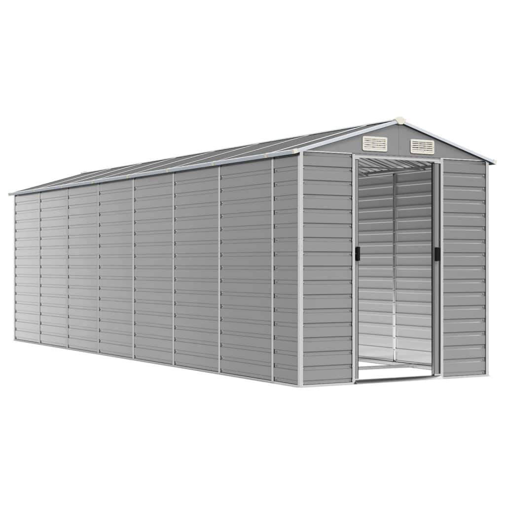 Vidaxl - Abri de jardin gris clair 191 x 640 x 198 cm en acier galvanisé vidaXL 3188248 - Image 9