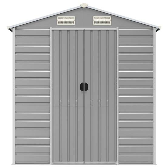 Vidaxl - Abri de jardin gris clair 191 x 640 x 198 cm en acier galvanisé vidaXL 3188248 - Image 5