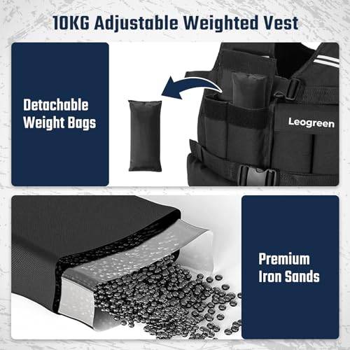 Gilet Lesté TKO 4lbs (1.8kg) Pour Homme Et Femme - Idéal Running, Muscu Et Cardio - Extensible Jusqu'à 30lbs (13.6kg)