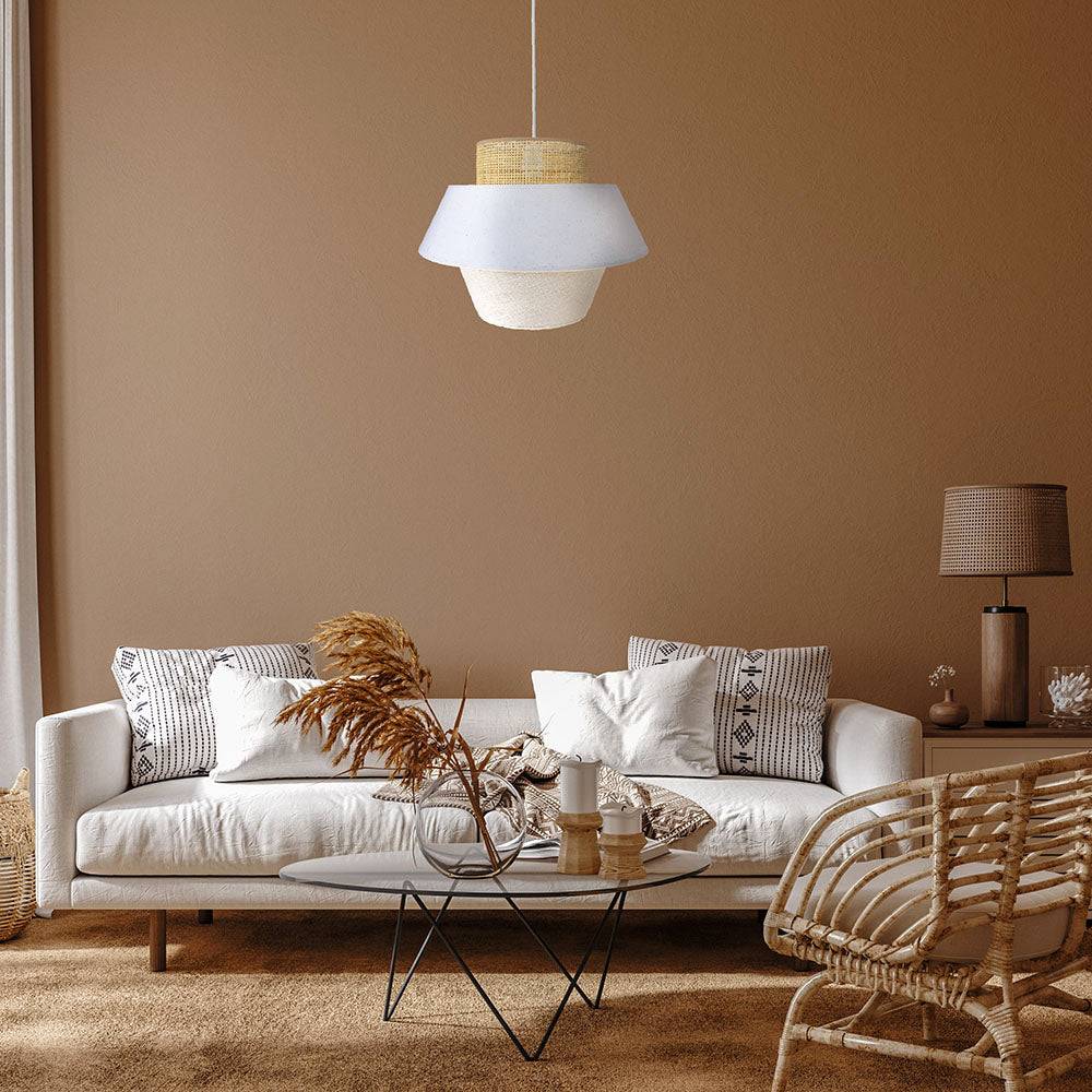 Lumisky - Abat-jour intérieur CAROLINA Beige Coton D40CM - Image 7