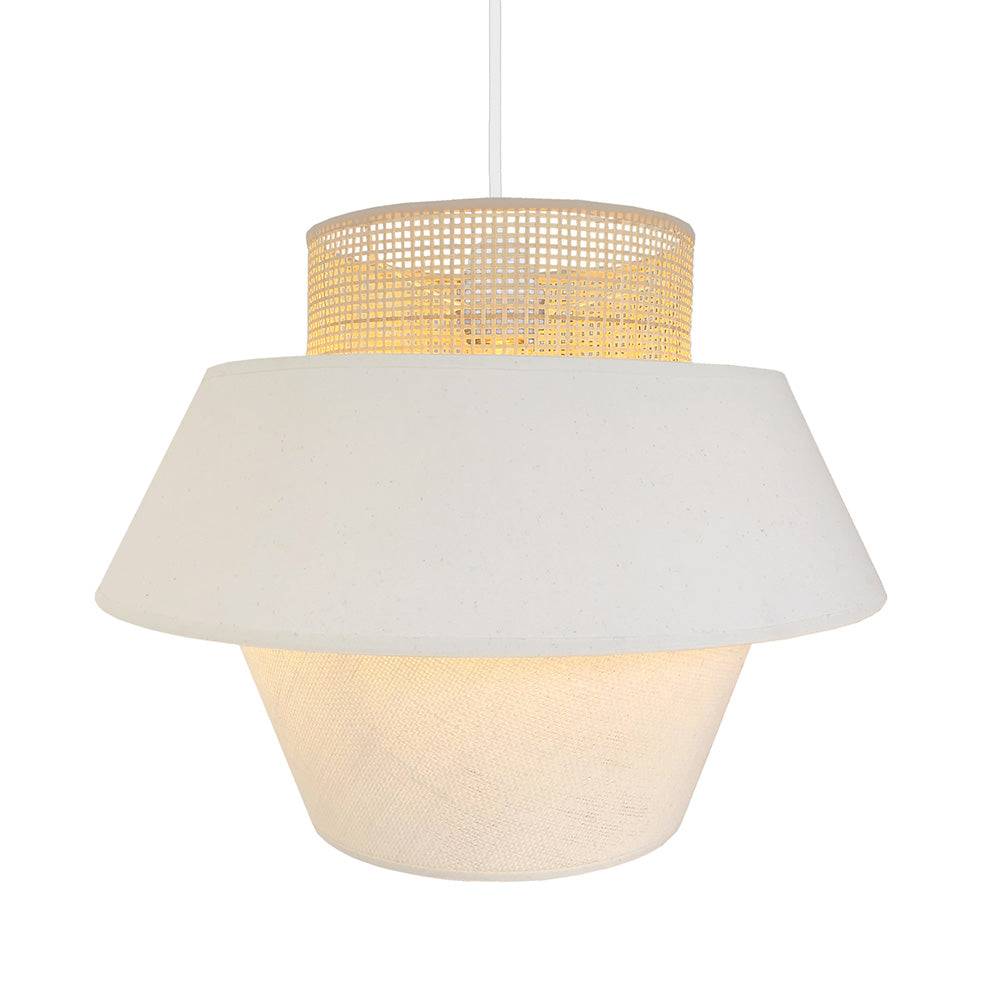 Lumisky - Abat-jour intérieur CAROLINA Beige Coton D40CM - Image 5