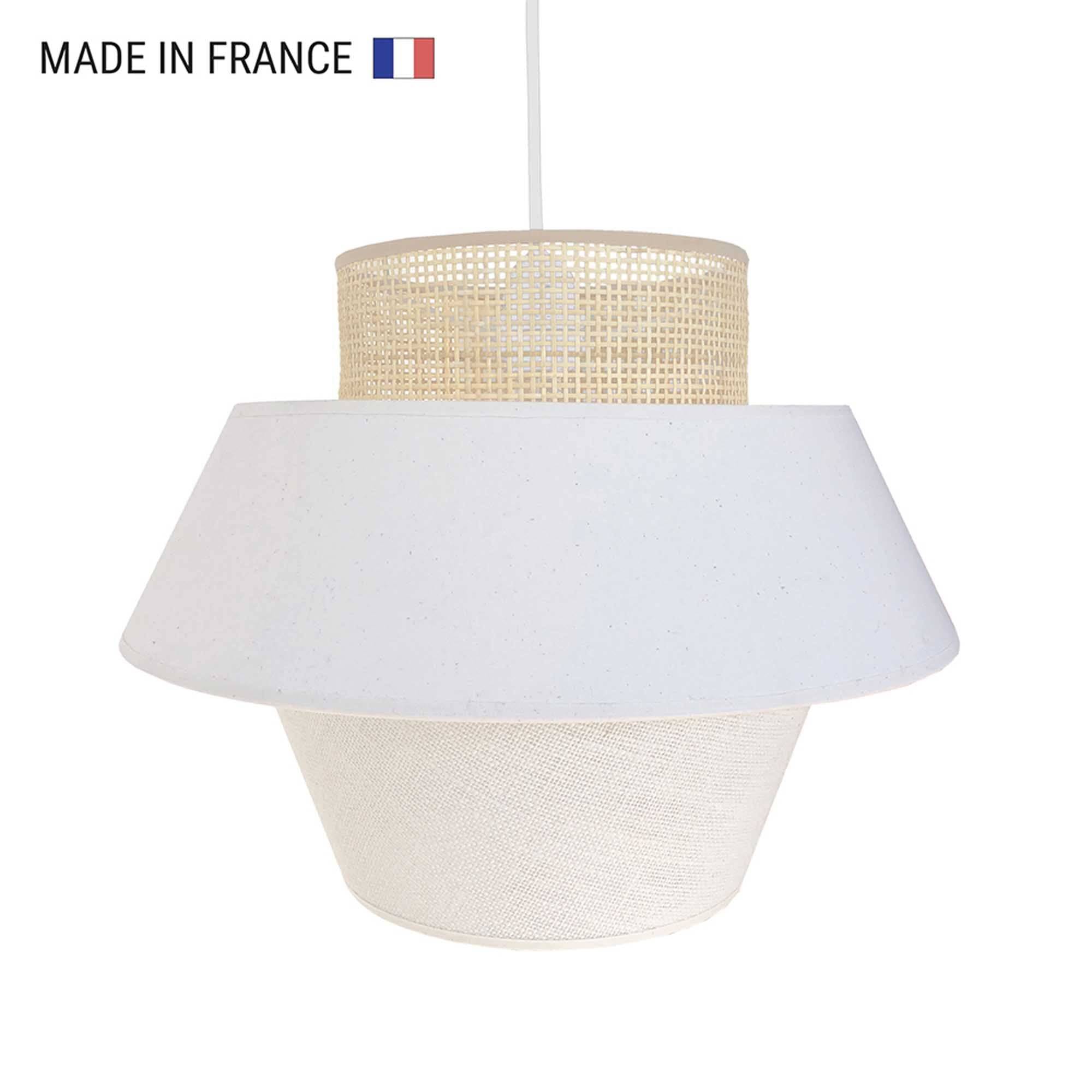 Lumisky - Abat-jour intérieur CAROLINA Beige Coton D40CM - Image 1