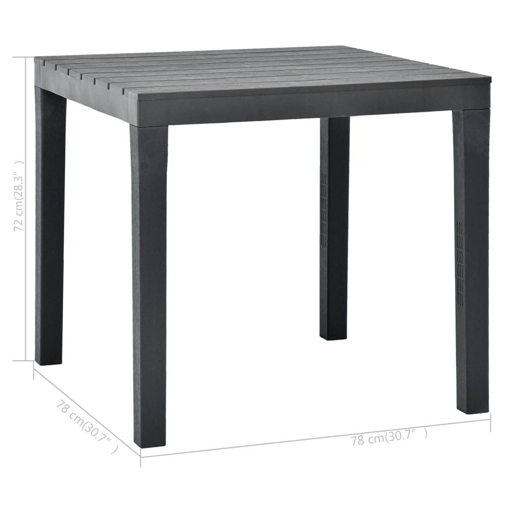 Prolenta Premium - Table bois composite Jean-Fabrice Anthracite 78 X 78 X 72 cm - P87209A - Image 5