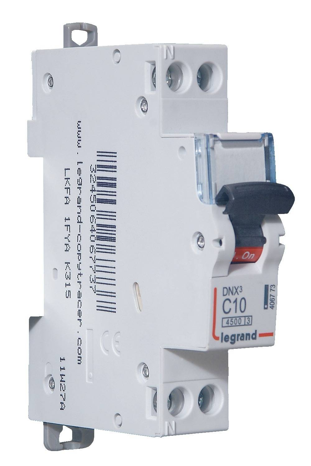 Legrand - Disjoncteur DNX³ 4500 6kA borne à vis 1 module 1P+N 230V 10A - LEGRAND - 406773 - Image 2