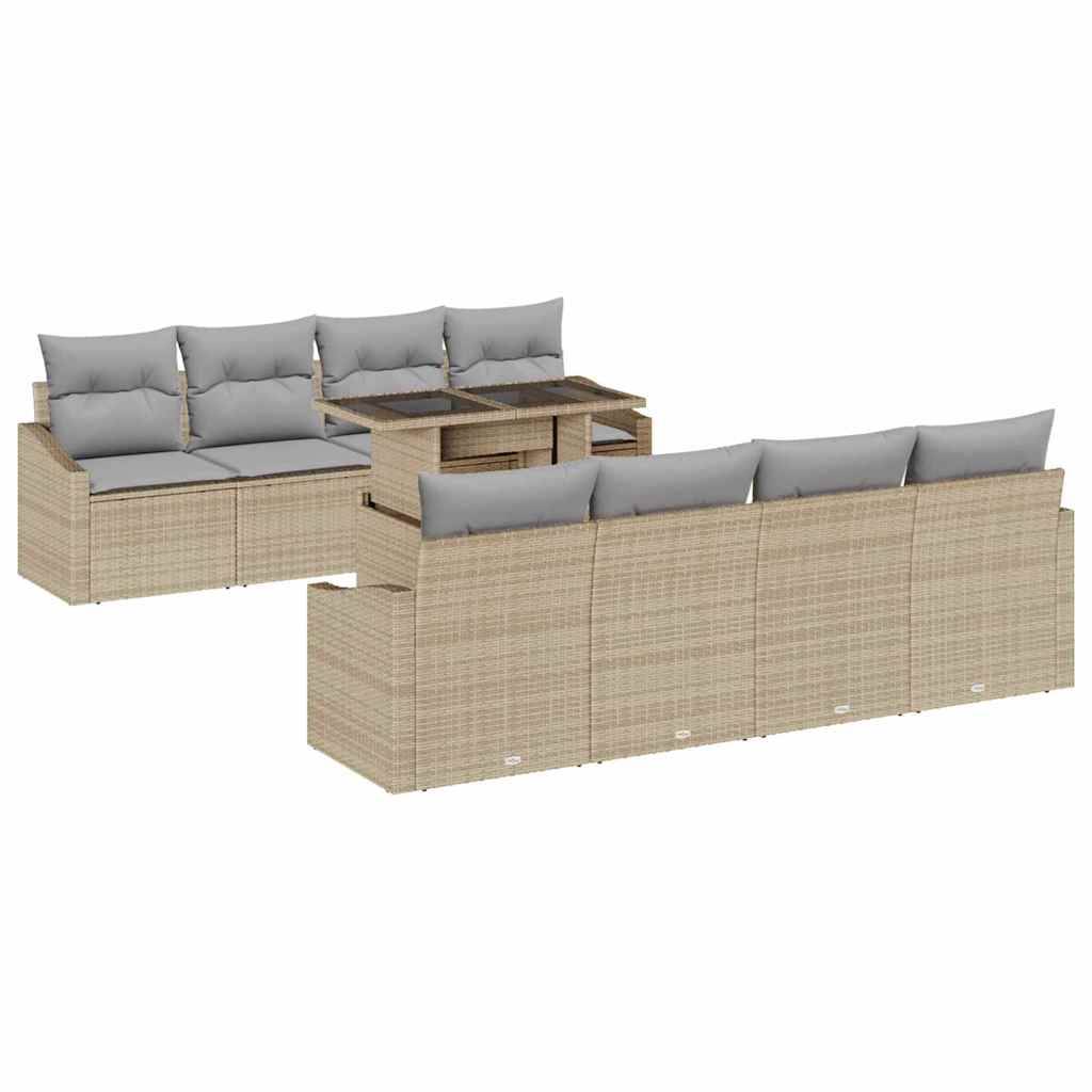 Salon de Jardin Beige et Gris Clair 7 Pièces avec Canapés pour Espace Détente Tendance et Doux – ComfortXL Outdoor Living - Image 2