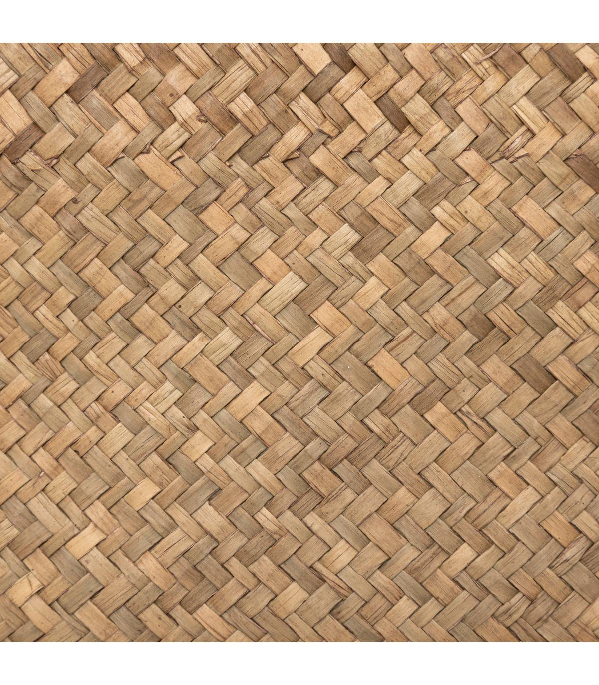Lot de 3 Paniers de rangement Marron en fibre naturelle L 50 L 42 et L 35 cm - Image 2