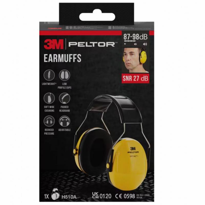 3M Casque anti-bruit PELTOR™ Optime™ I H510A, SNR 27 dB, jaune - Image 4