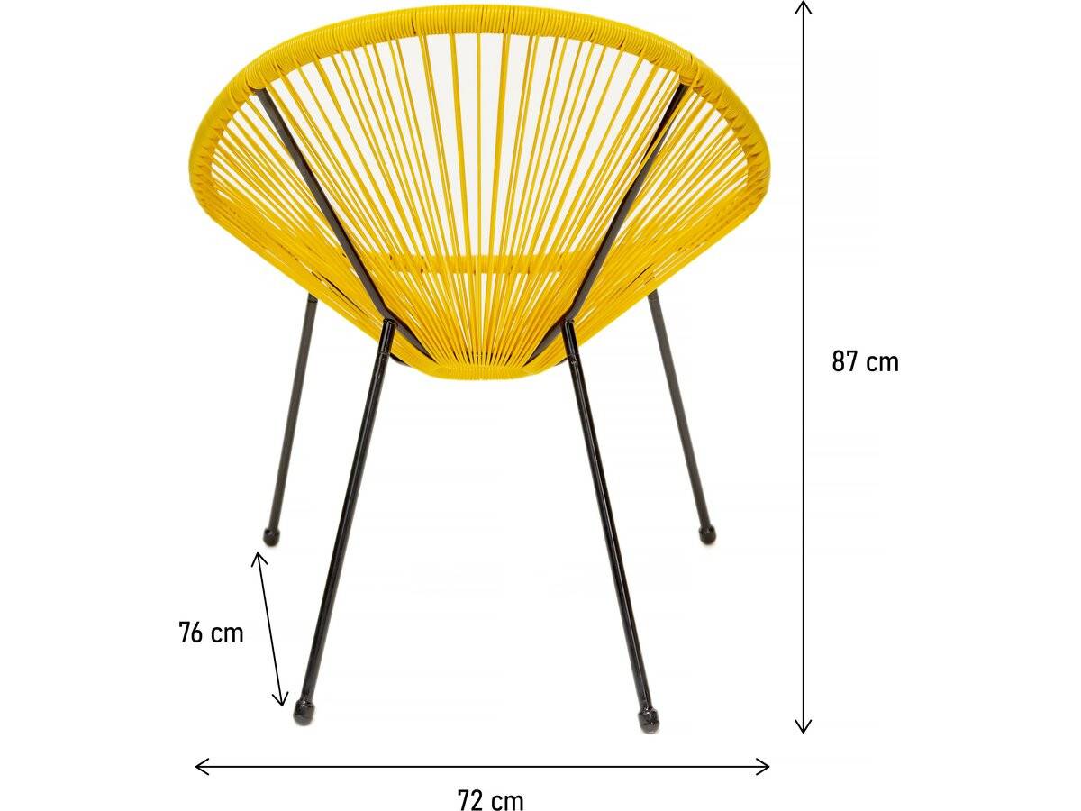 Lot De 2 Fauteuils De Jardin "ania" - Jaune -habitat Et Jardin - Image 3