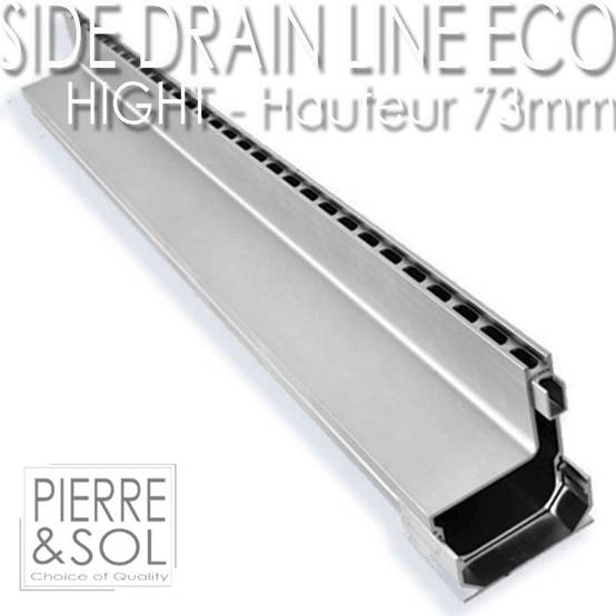 Caniveau à fente aluminium SideDrain - LINE ECO - 1 m - Image 1