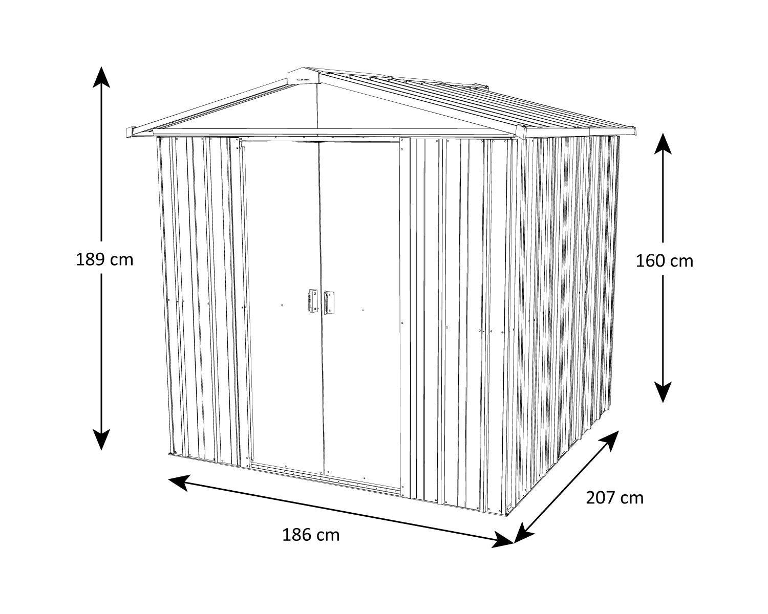 Yardmaster - Abri de jardin métal gris 3,85 m2 Yardmaster + kit d'ancrage - Image 3