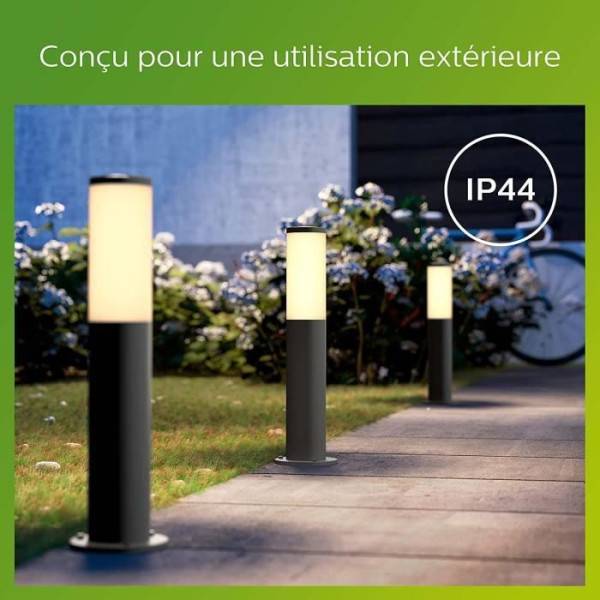 Philips - Borne extérieure PHILIPS Utrecht - Métal - LED - 1x20W - Gris - Contemporain - Design - Image 2