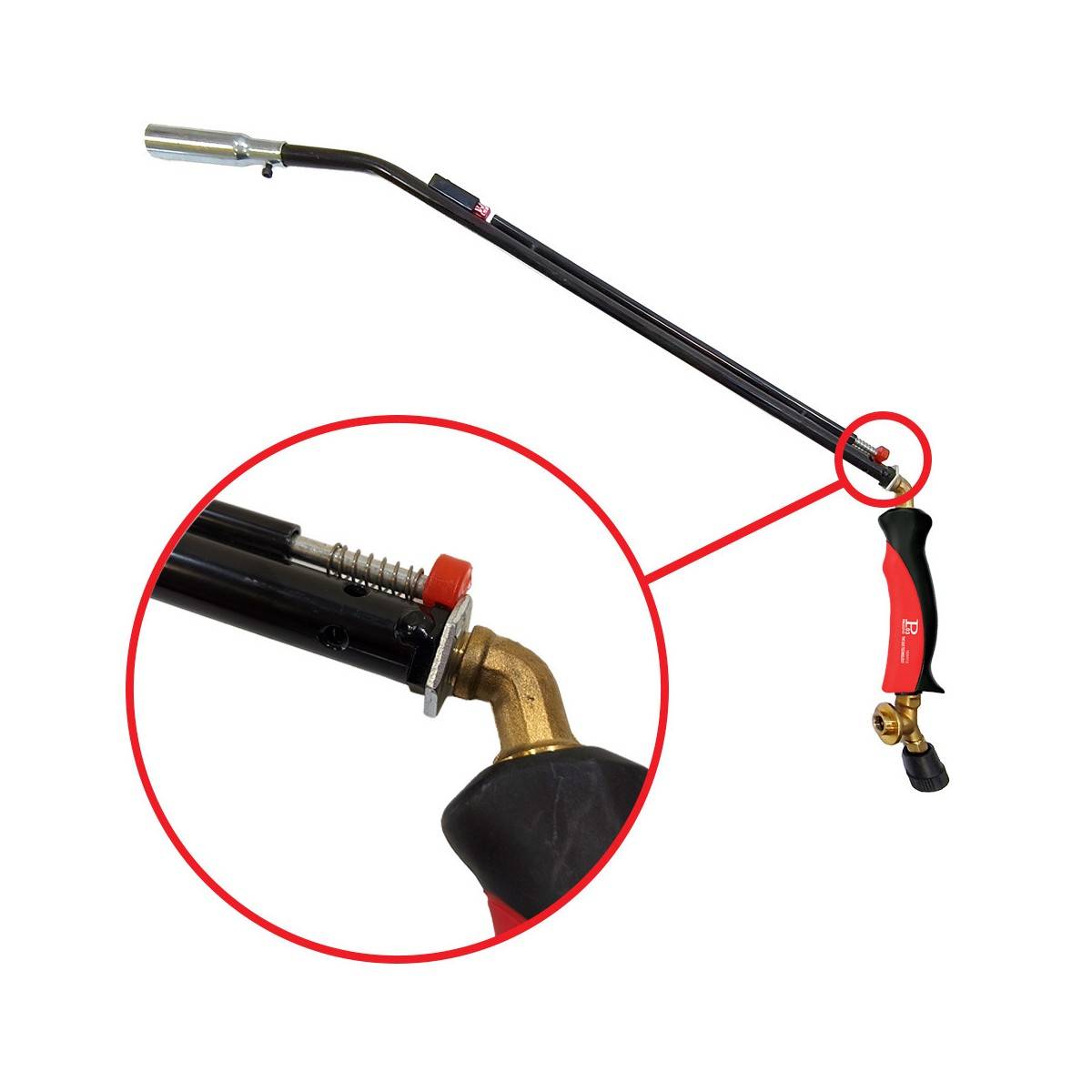 Intec - Désherbeur thermique à gaz 1100W + 12 cartouches de gaz Butane Brule Herbes Allumage piezo + Adaptateur multicartouche INTEC - Image 4