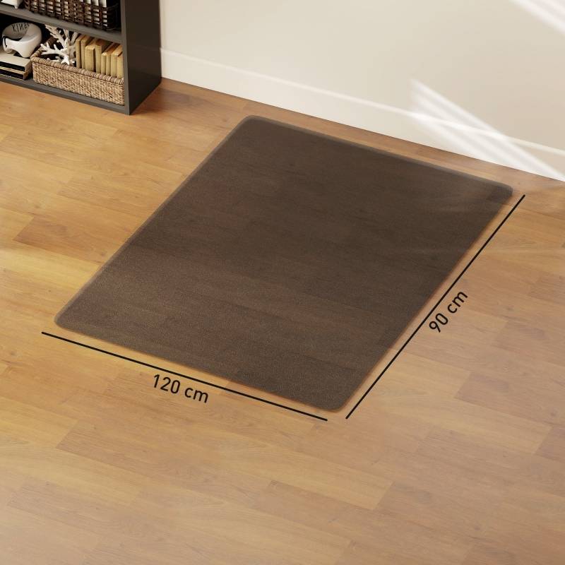 Grand Tapis De Protection Chaise Bureau Gaming Odot 100x180 Cm – Antidérapant & Doux – Marron Clair – Protège Parquet & Carrelage