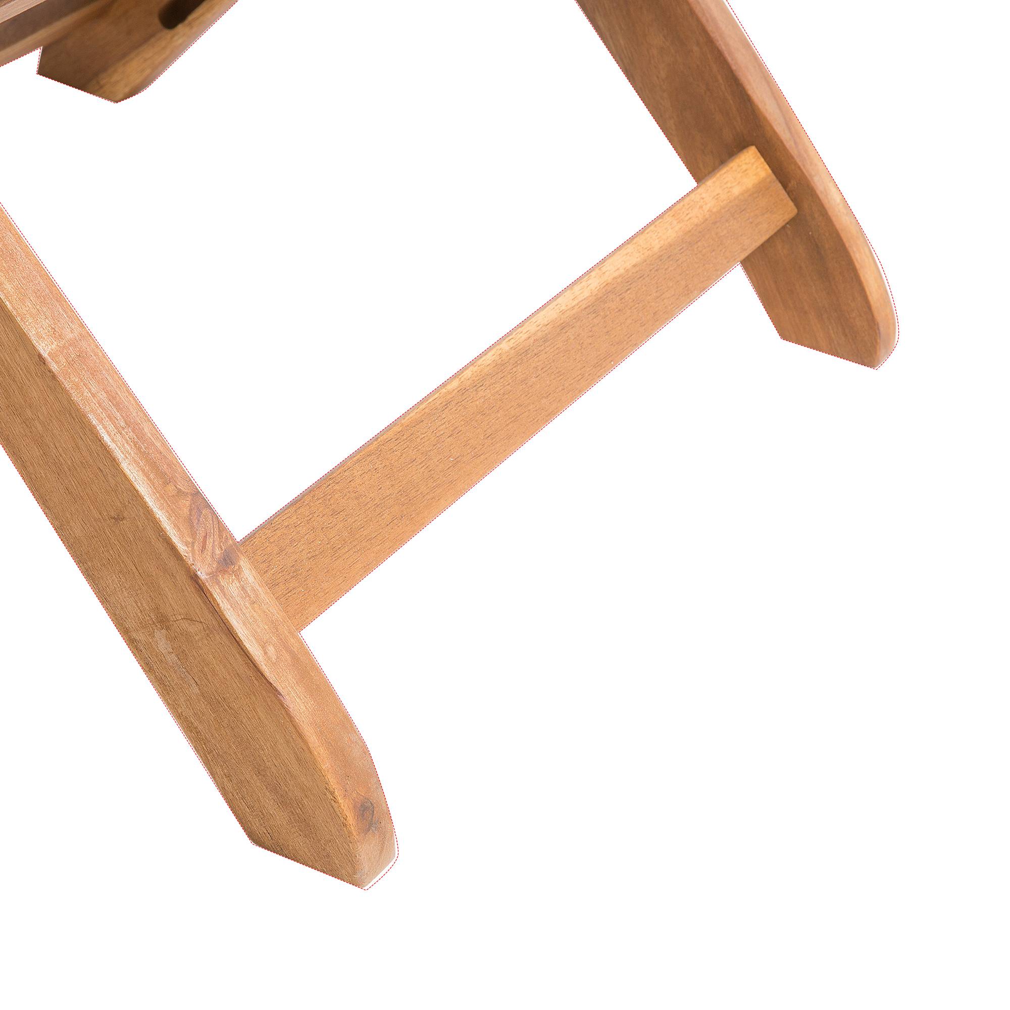 Beliani - Lot 2 Chaises de Jardin Pliables en Bois d'Acacia avec Coussins d'Assise Beige et Bleu Confort et Design pour Terrasse au Style Campagne Beliani - Image 8