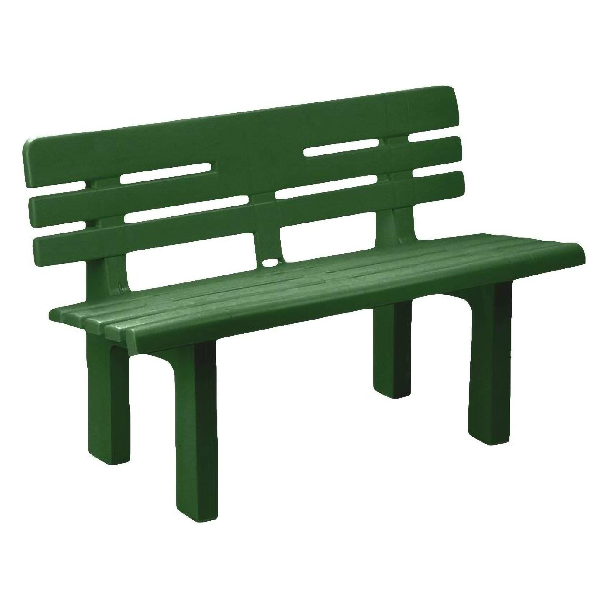 Dmora - Banc d'extérieur Daltobel, Banc de jardin Monobloc, Banc d'extérieur, 100% Made in Italy, 110x52h71 cm, Vert - Dmora - Image 1
