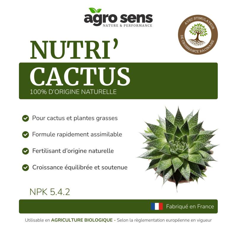Nutri Cactus - Engrais liquide pour cactus et plantes grasses - 500 ml (250 litres de préparation) - Image 4