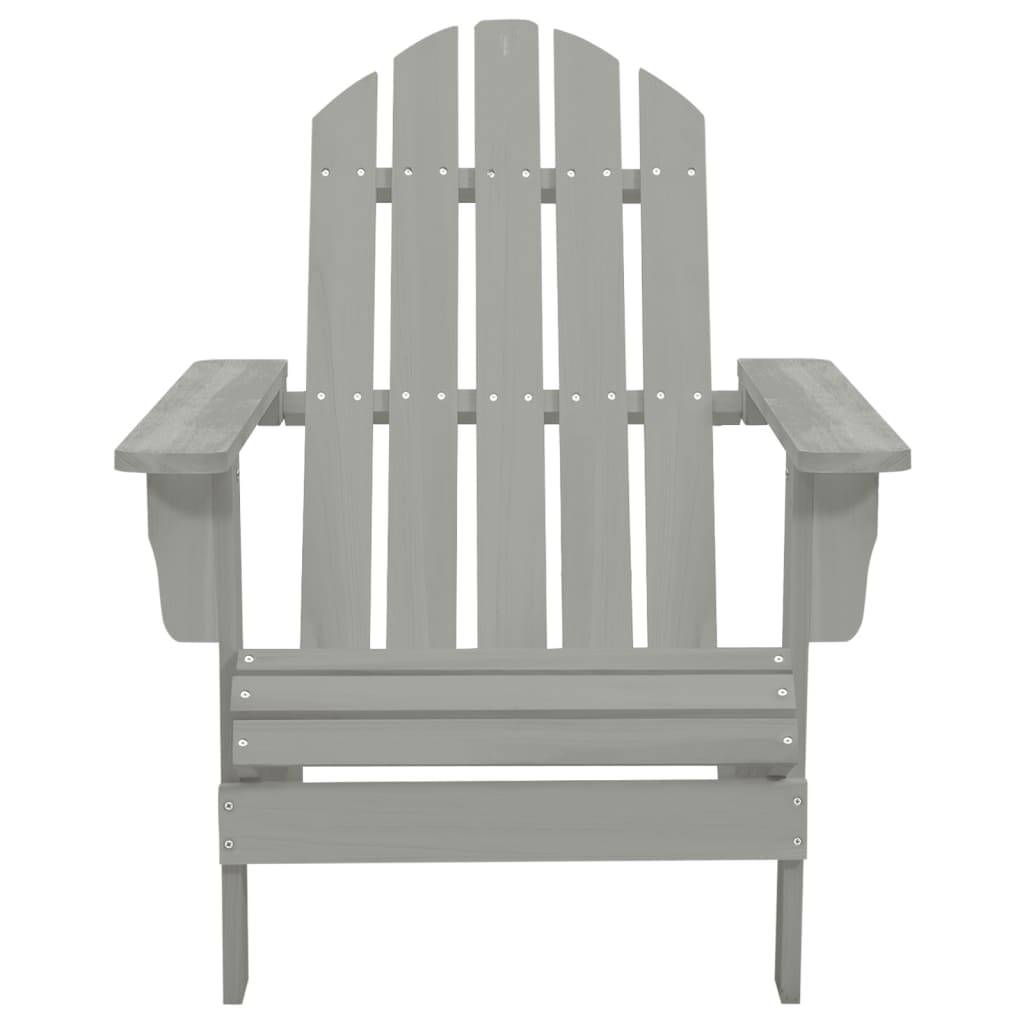 ComfortXL - Fauteuil de Jardin Adirondack Bois de Sapin avec Table Basse Assortie Gris – ComfortXL Outdoor Living - Image 6
