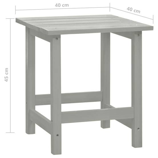 ComfortXL - Fauteuil de Jardin Adirondack Bois de Sapin avec Table Basse Assortie Gris – ComfortXL Outdoor Living - Image 3