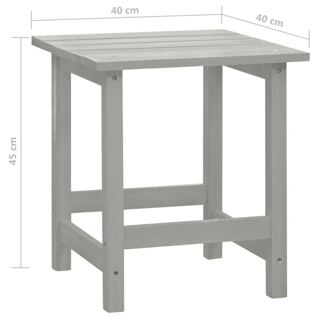 ComfortXL - Fauteuil de Jardin Adirondack Bois de Sapin avec Table Basse Assortie Gris – ComfortXL Outdoor Living - Image 3