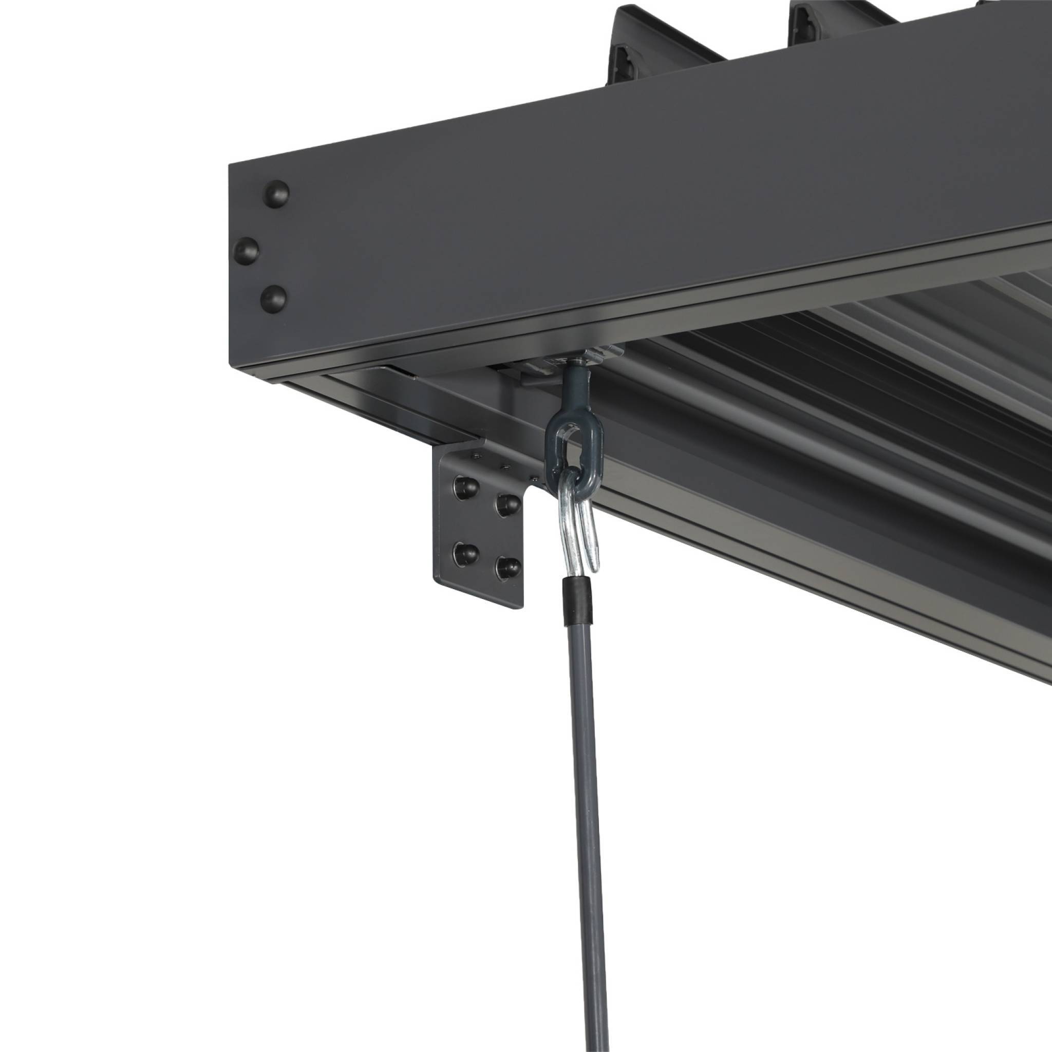 sweeek - Pergola bioclimatique aluminium adossée lames orientables 3x3m Palace anthracite | sweeek - Image 5