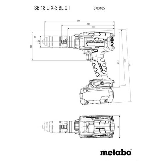 Metabo - Perceuse à percussion 18 V SB 18 LTX-3 BL Q I (sans batterie ni chargeur), coffret - Image 3