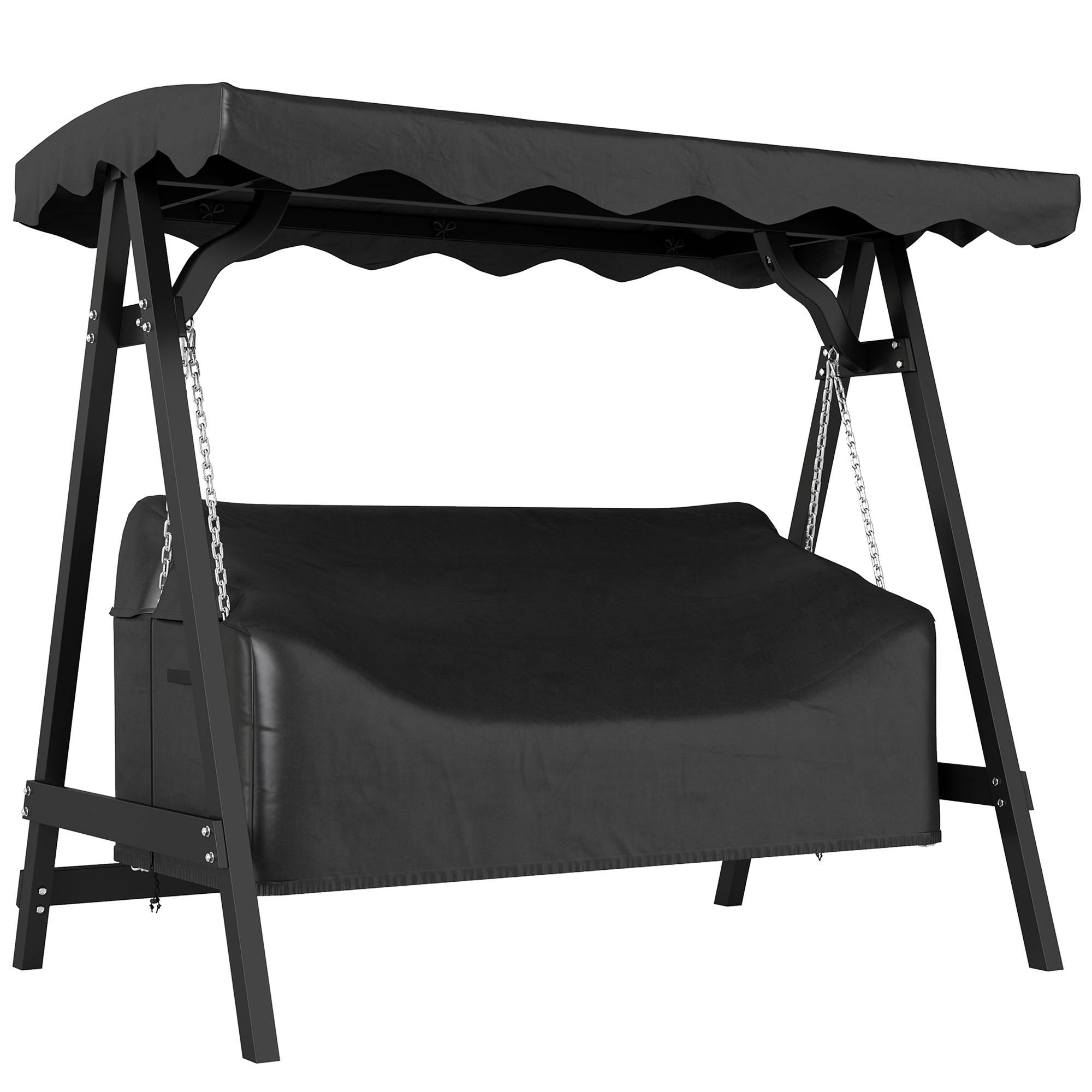 Housse balancelle jardin 3 places imperméable coupe-vent anti-UV tissu Oxford 420D