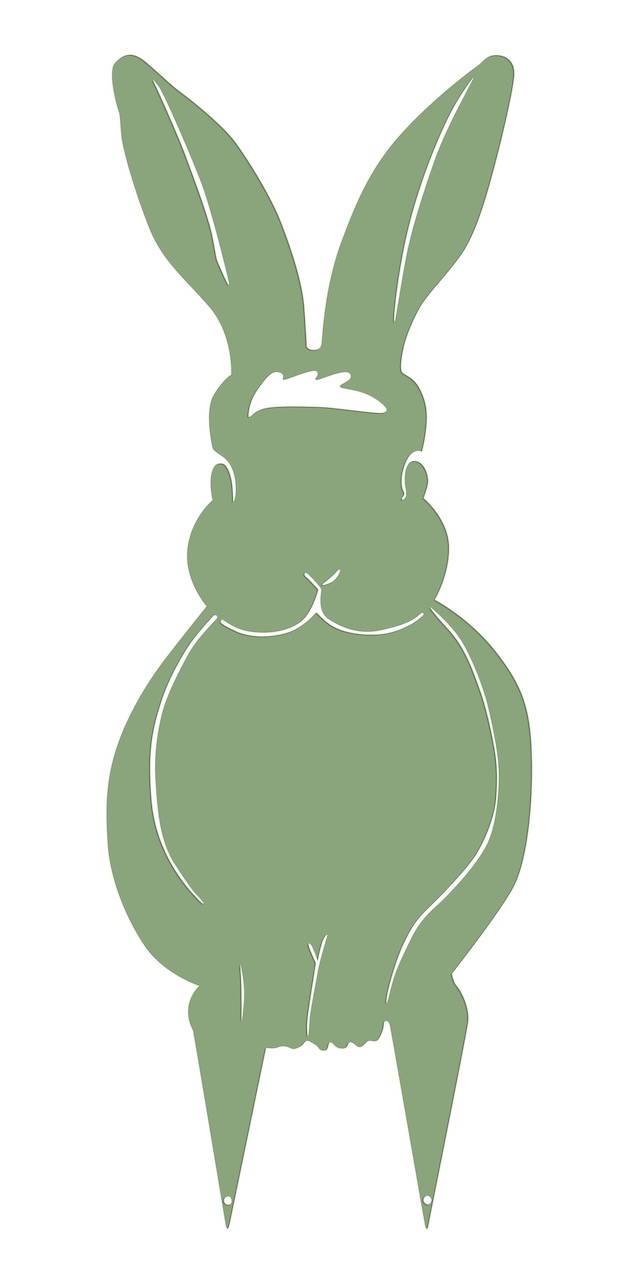 Louis Moulin - Figurine à piquer en forme de lapin 17x43,5cm - vert pâle - Louis Moulin