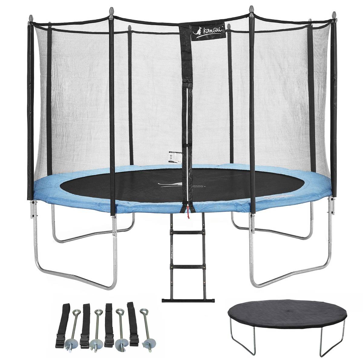 Kangui - Trampoline de jardin 426 cm + échelle + bâche de protection + kit d'ancrage Kangui - Image 1